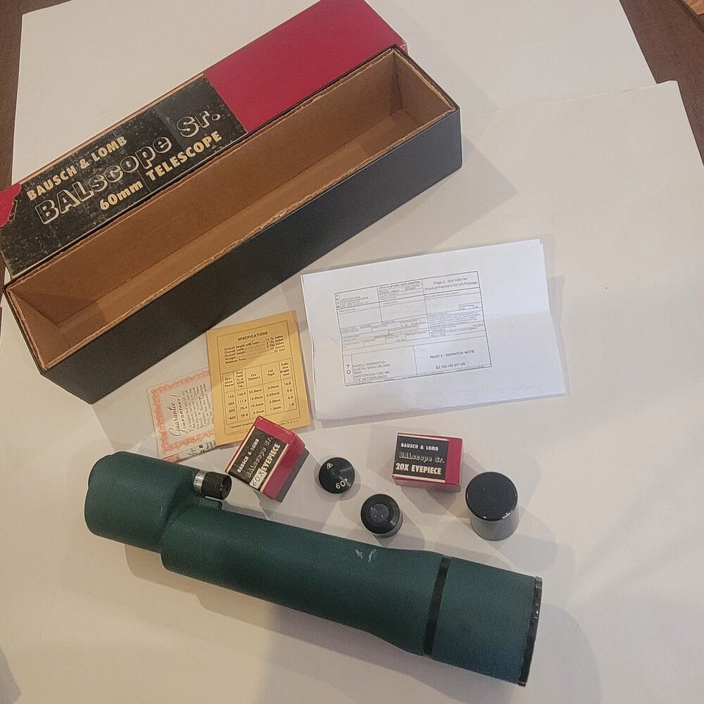 Vintage Bausch & Lomb Balscope Sr Zoom 60mm Telescope Spotting Scope